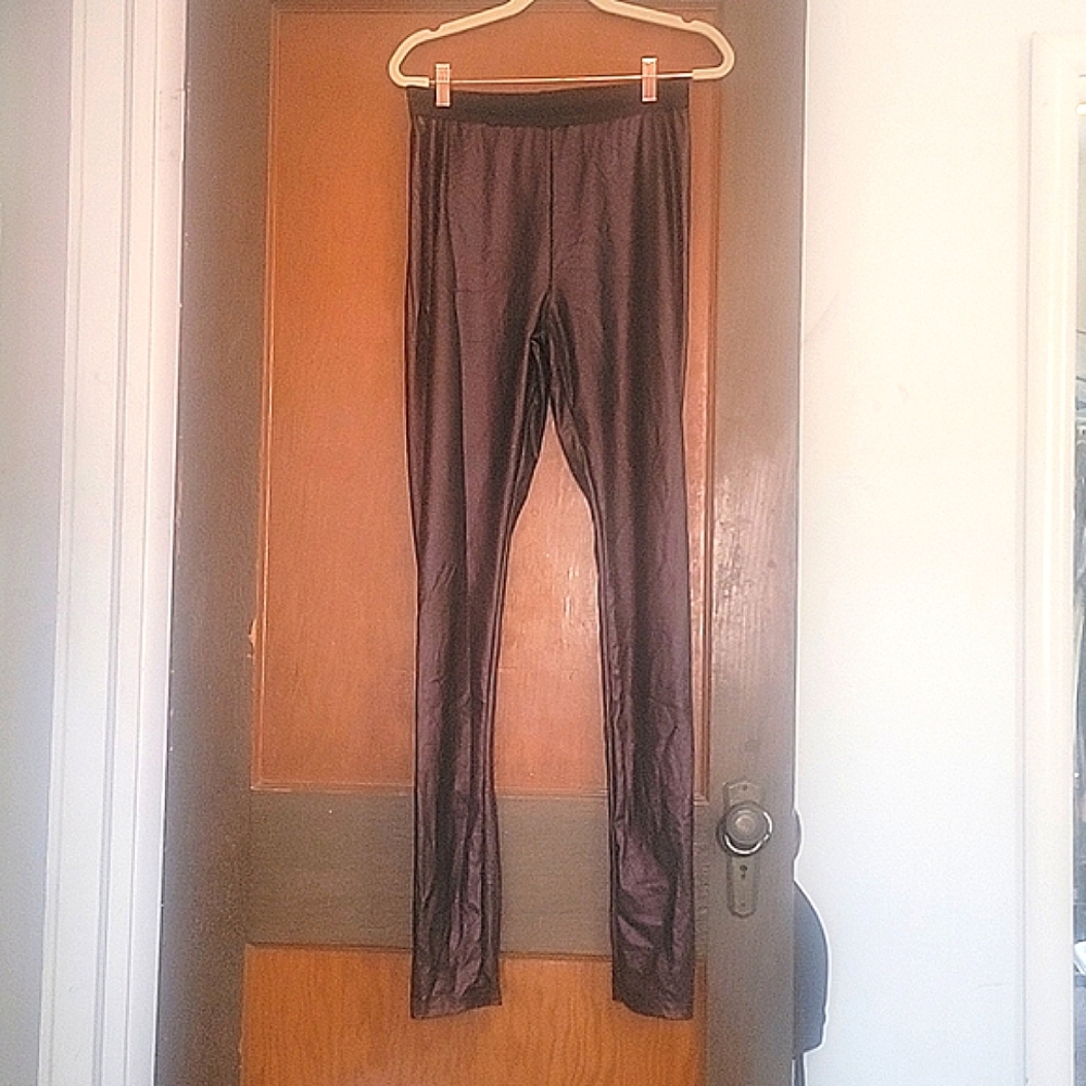 Shiny Purple Fashion Leggings TALL SIZE